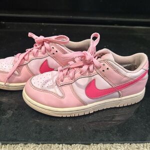 Nike Kids Light Pink and Hot Pink Sneakers